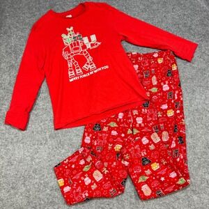 Star Wars Merry Force Be With You Amazon Essentials Men Christmas Red Pajamas MD